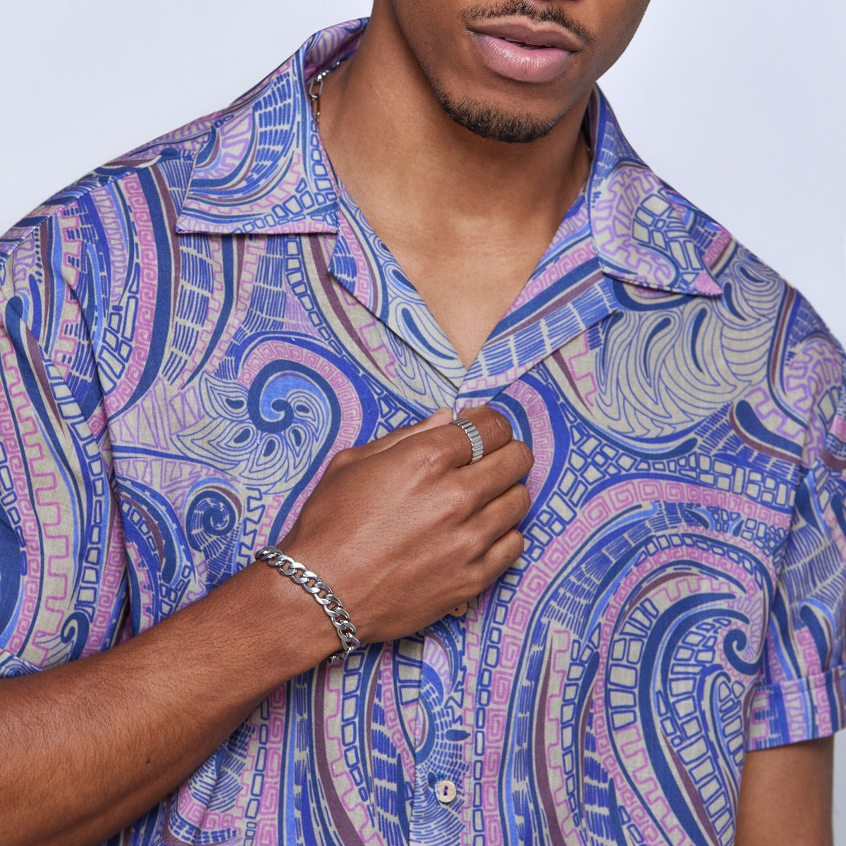 Men's Linen Set 2 Piece , Boho Outfit, Short Sleeve Shirt and Pants
