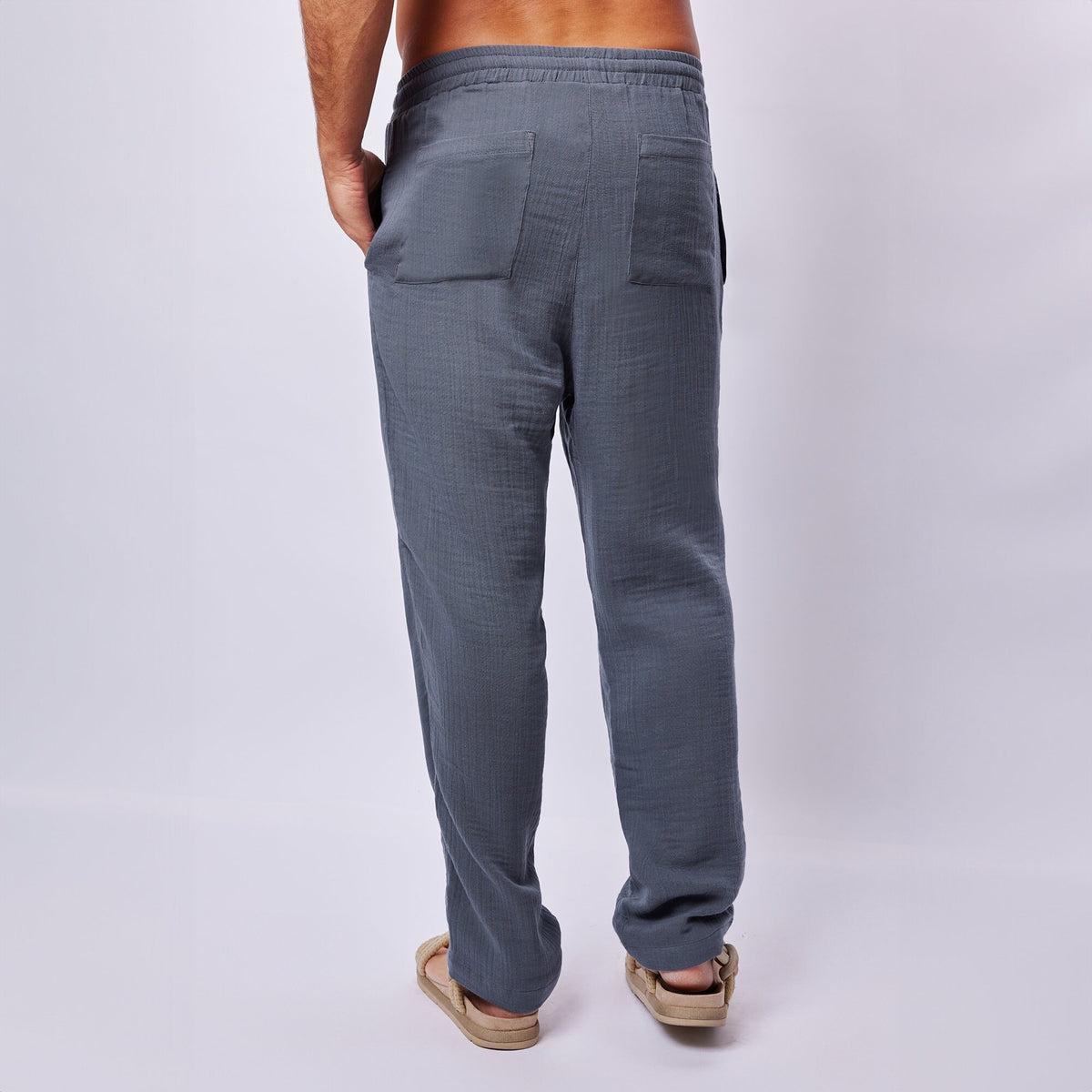 Men's Dark Muslin Set , Lightweight Cotton Shirt and Pants